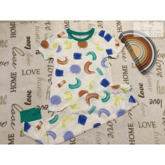   George 6-7 év 116-122 cm színes mintás vékony pamut fiú 2 részes pizsama  -  új, átnőtt, csak lecímkéztem