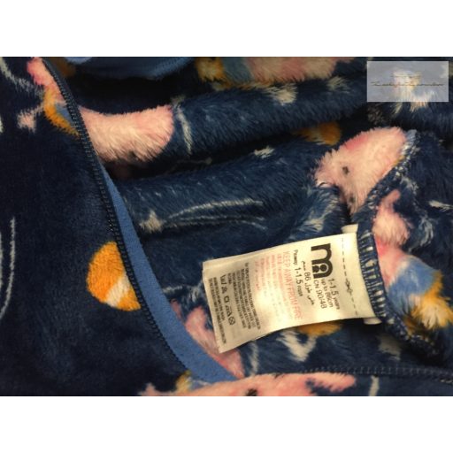 Mothercare 12 -18 hó 80-86 cm kék, Peppa - bolygó mintás nagyon puha plüss  fiú pizsama/ kezeslábas-újszerű,hibátlan