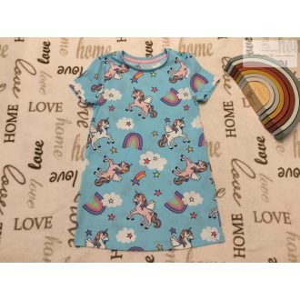   Primark 4-5 év 104-110 cm világoskék, unikornis mintás pamut lány hálóing- újszerű,hibátlan 