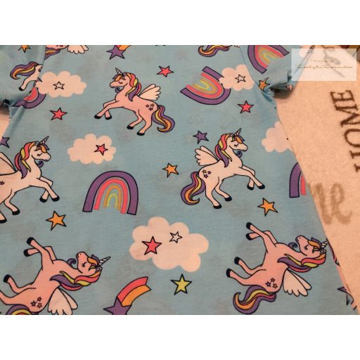 Primark 4-5 év 104-110 cm világoskék, unikornis mintás pamut lány hálóing- újszerű,hibátlan 