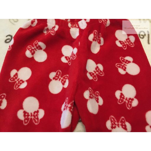 Disney Minnie 4-5 év 104-110 cm piros, Minnie fej mintás puha plüss lány pizsama nadrág - újszerű,hibátlan