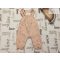 M§S 3-6 hó 8 kg 69 cm rózsaszín, apró virágmintás vastagabb pamut lány playsuit- újszerű,hibátlan