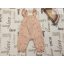 M§S 3-6 hó 8 kg 69 cm rózsaszín, apró virágmintás vastagabb pamut lány playsuit- újszerű,hibátlan