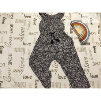   Next 6 év 116 cm  apró fehér virágmintás vékony pamut lány playsuit/ jumpsuit - újszerű,hibátlan