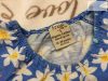 Frugi 12-18 hó 80-86 cm kék, színes virágmintás pamut lány playsuit- újszerű,hibátlan