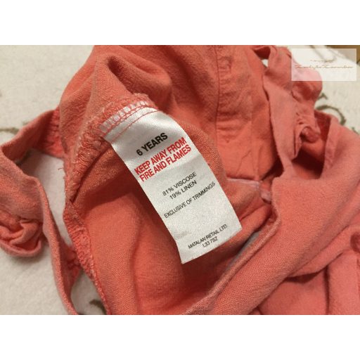 MAtalan 6 év 116 cm  rózsaszín, puha pamutvászon lány playsuit - újszerű,hibátlan