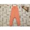 F§F 12  - 18 hó 80-86  cm barackvirág színű  pamut lány playsuit - újszerű, hibátlan