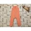 F§F 12  - 18 hó 80-86  cm barackvirág színű  pamut lány playsuit - újszerű, hibátlan