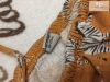 TU 6-7 év 116-122 cm vállán fodros,  zebra mintás  pamut lány  rövid playsuit- újszerű,hibátlan