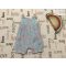 Monsoon 12-18 hó 80-86 cm világoskék-rózsaszín virágmintás nagyon vékony lány playsuit- újszerű,hibátlan