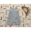Monsoon 12-18 hó 80-86 cm világoskék-rózsaszín virágmintás nagyon vékony lány playsuit- újszerű,hibátlan