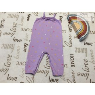   Disney at George 6 - 9 hó 68-74 cm lila, színes apró Minnie fej  mintás pamut lány playsuit -- újszerű,hibátlan