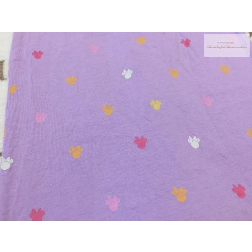 Disney at George 6 - 9 hó 68-74 cm lila, színes apró Minnie fej  mintás pamut lány playsuit -- újszerű,hibátlan