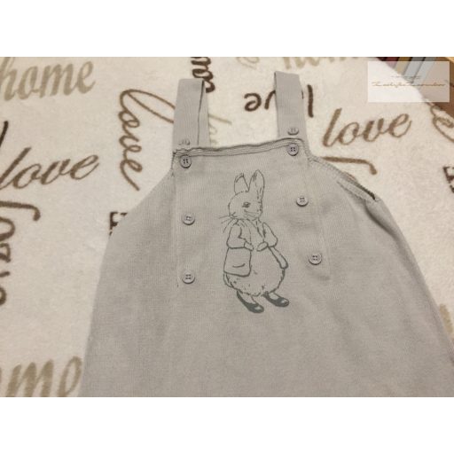 Peter Rabbit 9-12 hó 80 cm Peter nyuszi mintás vékony kötött  napozó/ playsuit - újszerű,hibátlan