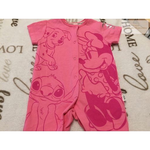 Disney at George újszülöttre való 50-56 cm rózsaszín, Minnie - Daisy - Disney mesehős mintás  pamut lány napozó/ playsuit új, szettet bontottam