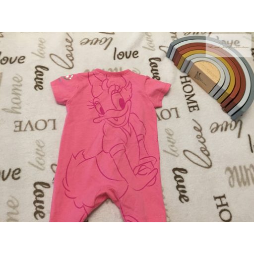 Disney at George újszülöttre való 50-56 cm rózsaszín, Minnie - Daisy - Disney mesehős mintás  pamut lány napozó/ playsuit új, szettet bontottam