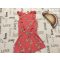 Next 4-5 év 110 cm  zebra mintás-fodros pamut lány playsuit -újszerű,hibátlan