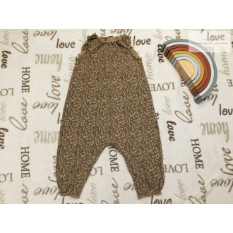  Next 12 - 18 hó 86 cm leopárd mintás vékony pamut lány  playsuit -újszerű,hibátlan