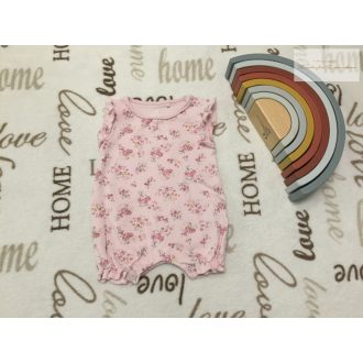   Next újszülött 3,4 kg 50-56 cm  rózsaszín, virágmintás pamut lány napozó/ playsuit- újszerű,hibátlan