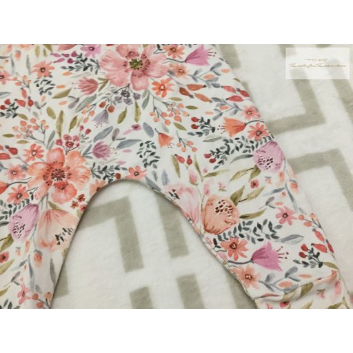 The Mae Collection 6-9 hó színes virágmintás vékonyabb pamut lány playsuit - újszerű,hibátlan