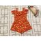 River Island 3-4 év 98-104 cm citrom mintás pamut lány rövid playsuit- újszerű, hibátlan
