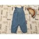 V by Very 6-9 hó 68-74 cm vékony farmer lány playsuit mellén virágmintával - újszerű,hibátlan