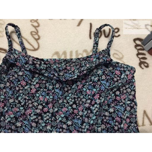H§M 9-10 év 140 cmkék, színes virágmintás vékony lány rövid playsuit -újszerű,hibátlan