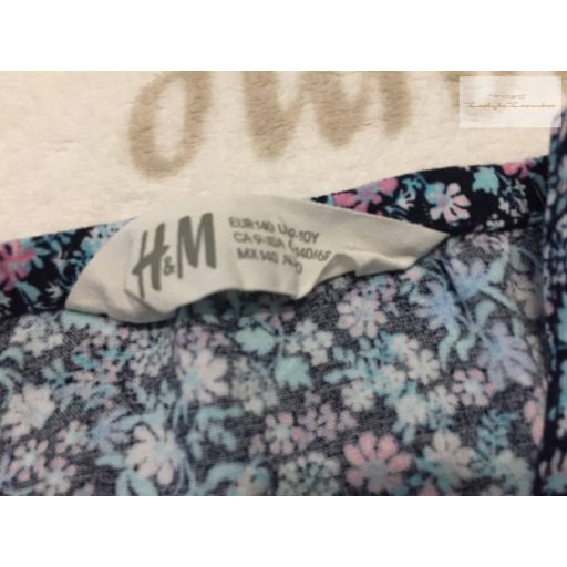 H§M 9-10 év 140 cmkék, színes virágmintás vékony lány rövid playsuit -újszerű,hibátlan