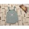 Matalan 9 -12 hó 74 -80 cm  zöld, cica fej mintás pamut lány playsuit/ napozó - újszerű,hibátlan