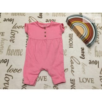   M§Co 0-3 hó 56-62 cm rózsaszín, vékony pamut lány playsuit- újszerű,hibátlan