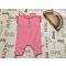 M§Co 0-3 hó 56-62 cm rózsaszín, vékony pamut lány playsuit- újszerű,hibátlan