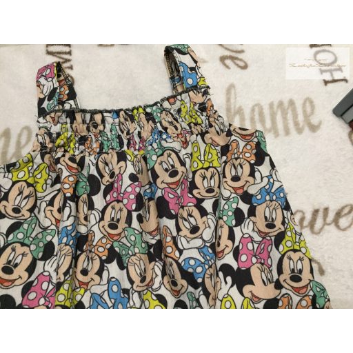Disney at TU 2- 3 év 92 -98 cm  bézs, Minnie mintás  pamut lány playsuit  újszerű,hibátlan