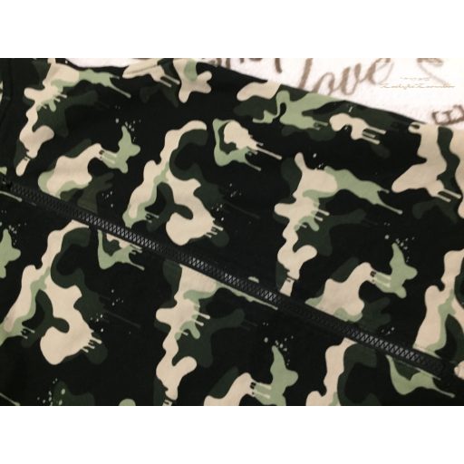 Next 5 -6 év 116 cm terepmintás - kapucnis  pamut fiú playsuit/ all in - új, átnőtt, csak átmosva