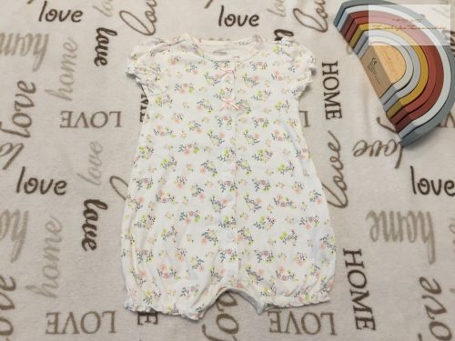 Carter's 9-12 hó 80 cm  csiga - virágmintás pamut lány playsuit/ napozó újszerű,hibátlan