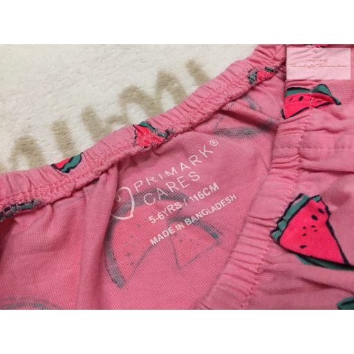 Primark 5-6 év 116 cm rózsaszín, dinnye mintás pamut  lány playsuit újszerű,hibátlan
