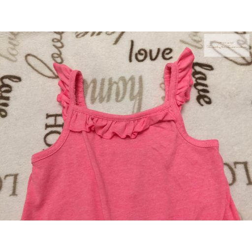 George 4  - 5  év 104 - 110  cm rózsaszín, fodros, pamut lány rövid playsuit újszerű,hibátlan