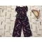John Lewis 4 év 104 cm sötétkék, színes csillag mintás pamut lány playsuit/ jumpsuit- újszerű,hibátlan