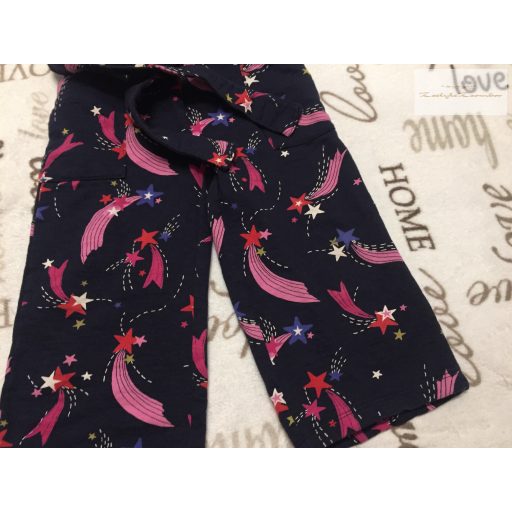 John Lewis 4 év 104 cm sötétkék, színes csillag mintás pamut lány playsuit/ jumpsuit- újszerű,hibátlan