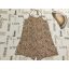 Next 10 év 140 cm színes apró virágmintás vékony pamut lány playsuit- újszerű,hibátlan
