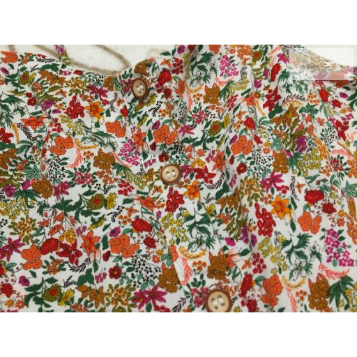 Next 10 év 140 cm színes apró virágmintás vékony pamut lány playsuit- újszerű,hibátlan