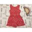 Next 6 év 116 cm piros, fehér virágmintás vékony pamut lány playsuit-újszerű,hibátlan