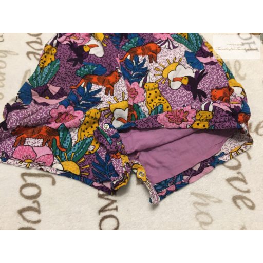 Next 12 - 18 hó 86 cm  tigris- tukán-dzsungel mintás pamut lány playsuit - újszerű,hibátlan