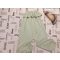 George 5 - 6 év 110 -116  cm  halvány zöld, fodros -madeirás vékony pamut lány playsuit/jumpsuit-újszerű,hibátlan