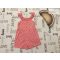 George 18  - 24 hó  86 - 92 cm rózsaszín, eper  mintás pamut lány playsuit-újszerű,hibátlan