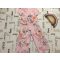 Next 4 év 104 cm  rózsaszín, virágmintás vékony anyagú lány  elkelmi/ elegáns kezeslábas/ playsuit- újszerű,hibátlan