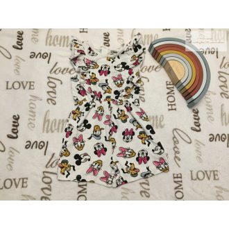   Primark 18- 24 hó 92 cm színes Minnie-Daisy-Mickey mintás pamut lány rövid playsuit újszerű,hibátlan