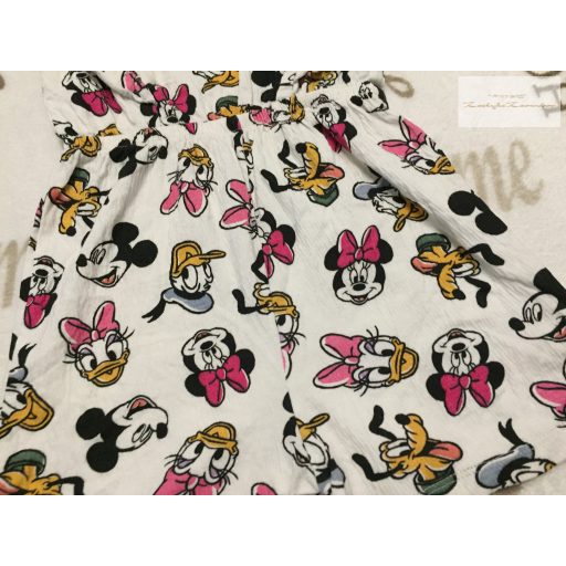 Primark 18- 24 hó 92 cm színes Minnie-Daisy-Mickey mintás pamut lány rövid playsuit újszerű,hibátlan