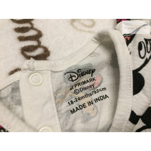 Primark 18- 24 hó 92 cm színes Minnie-Daisy-Mickey mintás pamut lány rövid playsuit újszerű,hibátlan
