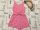 TU 4 év 104 cm eper mintás, rózsaszín, vékony pamut lány playsuit-újszerű,hibátlan