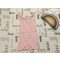 Primark 12- 18 hó 80 -86 cm rózsaszín, szivárvány mintás pamut lány  rövid playsuit - újszerű,hibátlan